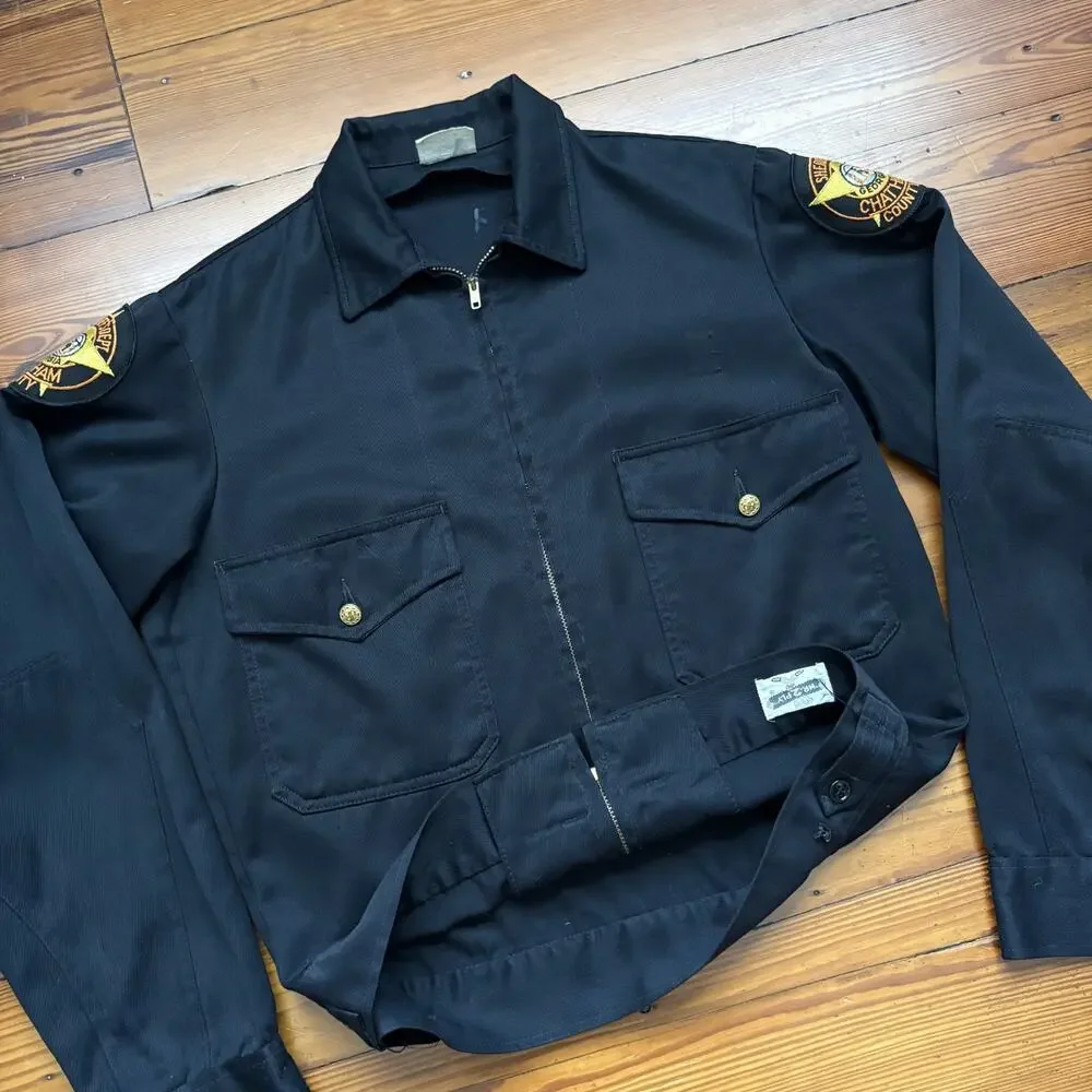 Vintage Mr 2 Ply Jacket Mens Size M 44 Blue Workwear Talon Zipper Sheriff 1960s